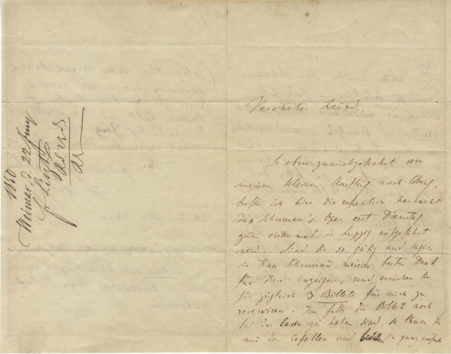 Franz Liszt Autograph