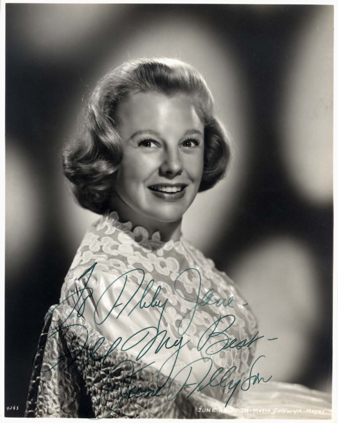 June Allyson Autograph