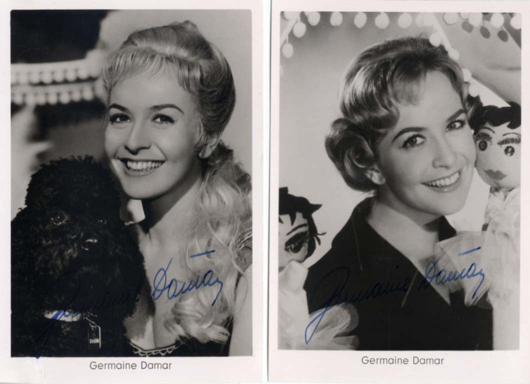 Germaine Damar (2) & Silvio Francesco Autographs