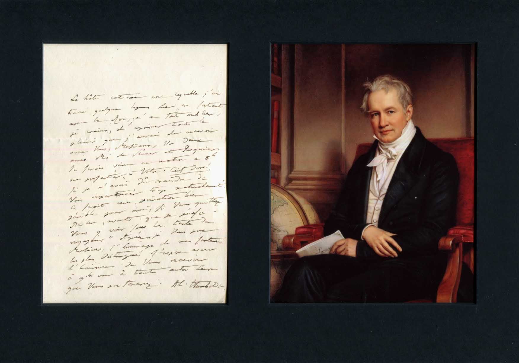 Alexander von Humboldt Autograph