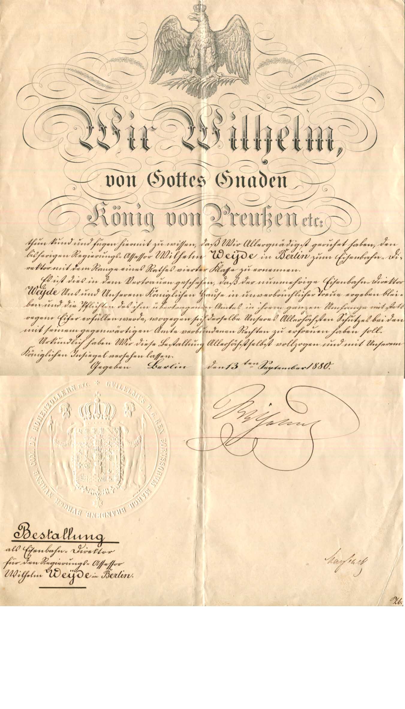 Wilhelm I German Emperor Autograph