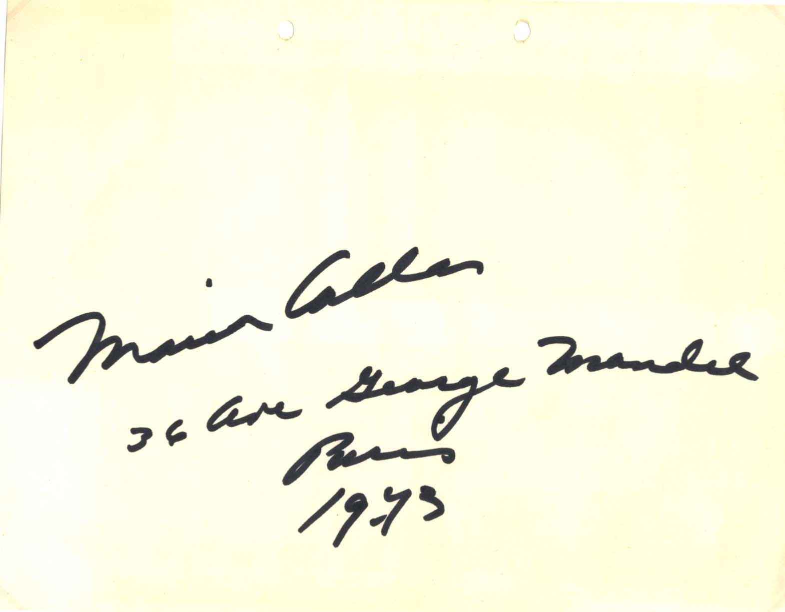 Maria Callas Autograph