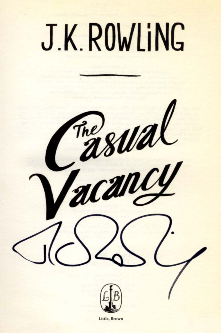 J.K. Rowling Autograph
