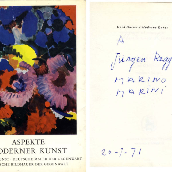 Marino Marini autograph, signed book
