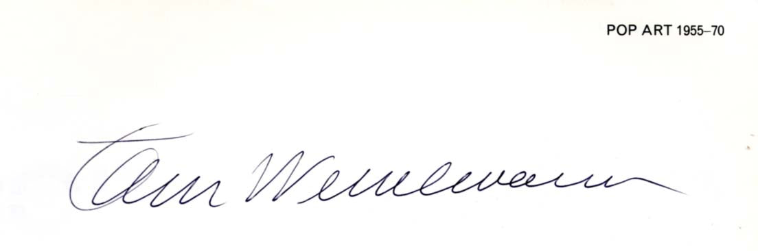 Thomas K. Wesselmann autograph, exhibition catalog signed