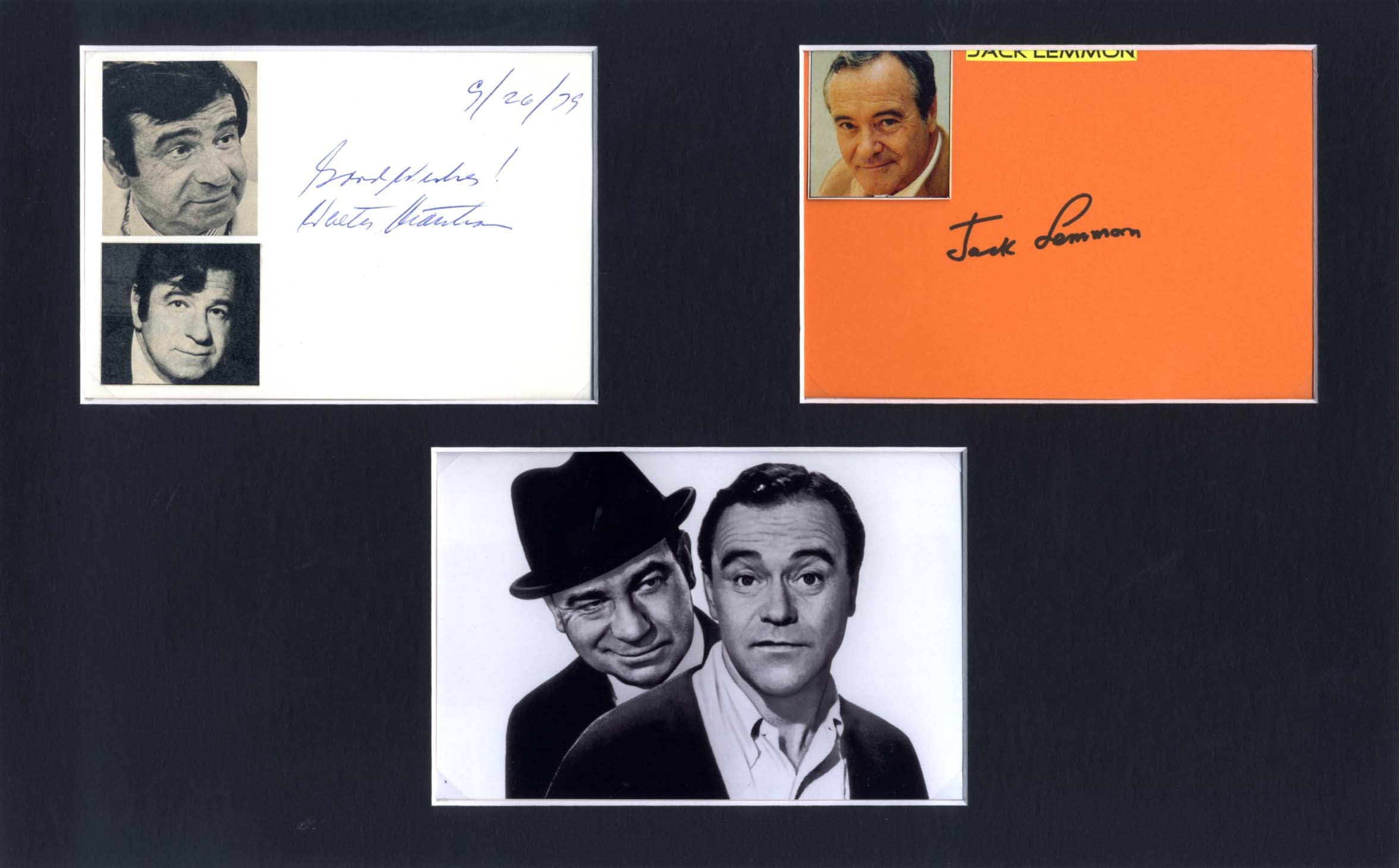 Walter Matthau, Walter & Jack Lemmon Autographs