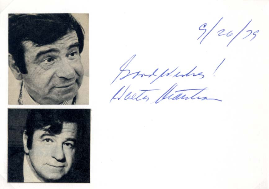 Walter Matthau, Walter & Jack Lemmon Autographs