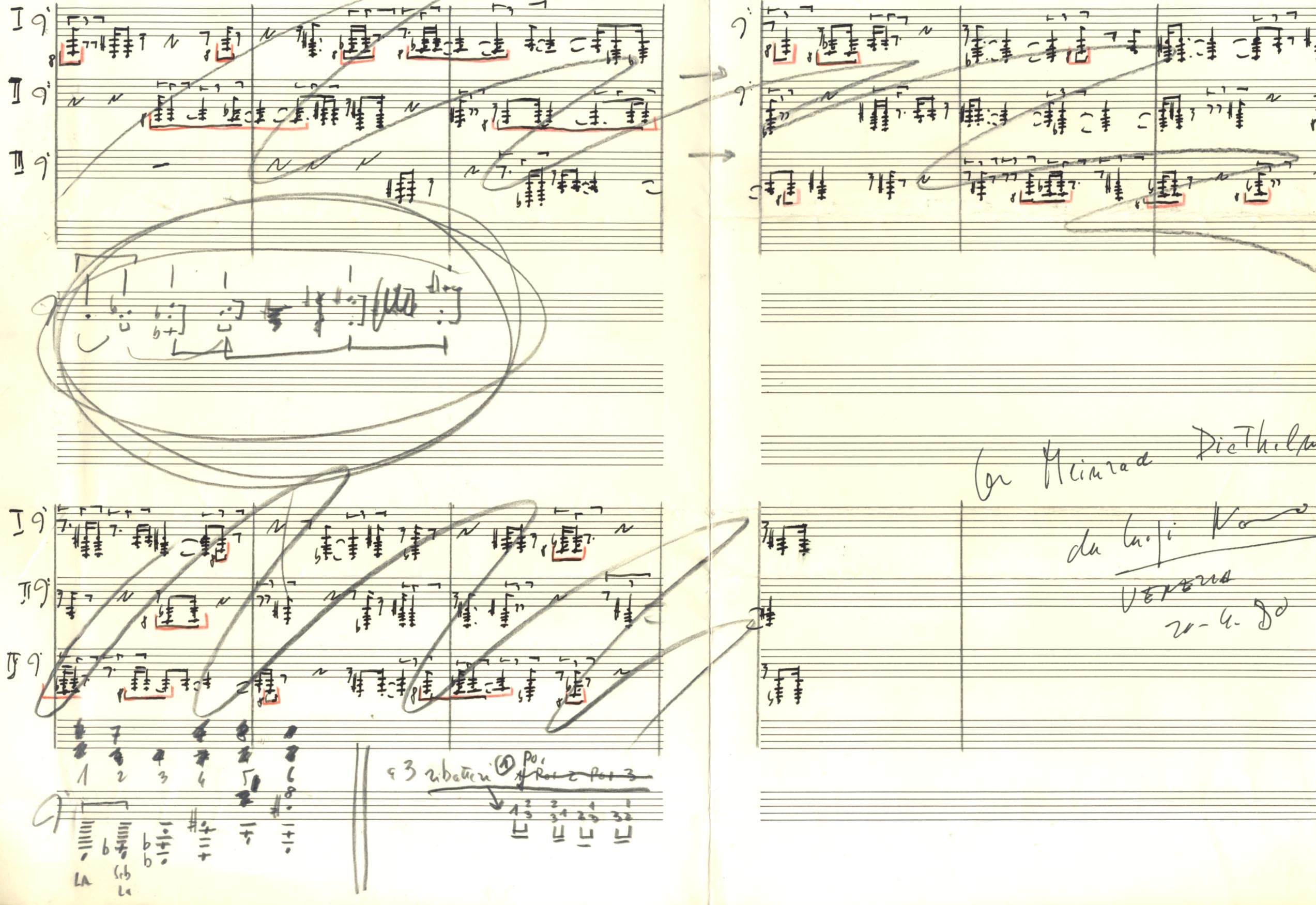 Luigi Nono Autograph