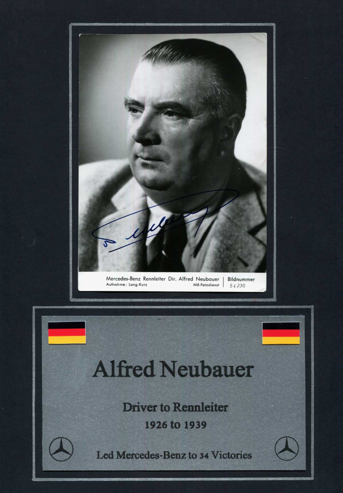 Alfred Neubauer Autograph Autogramm | ID 15914935779709
