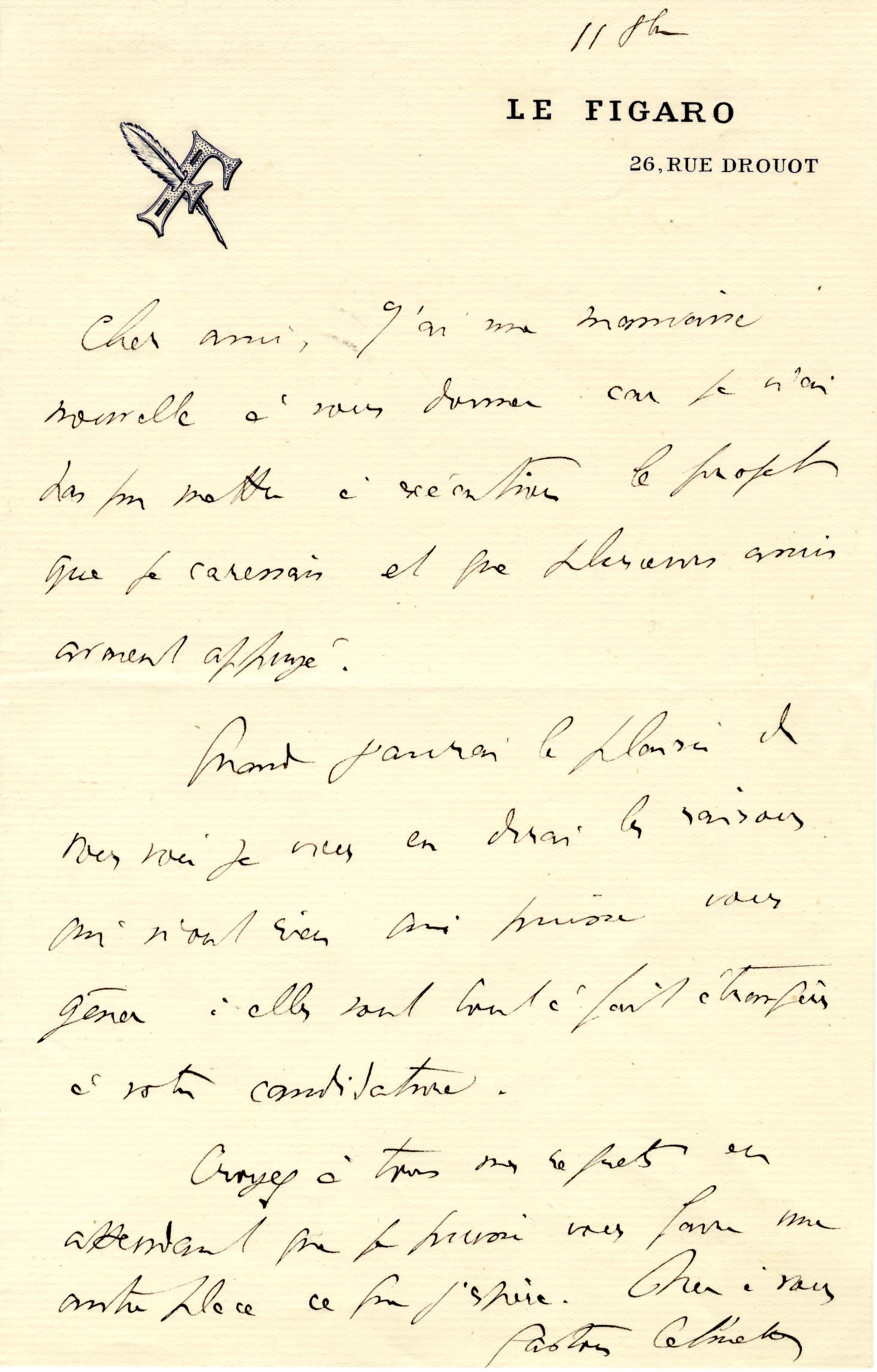 Gaston Calmette Autograph