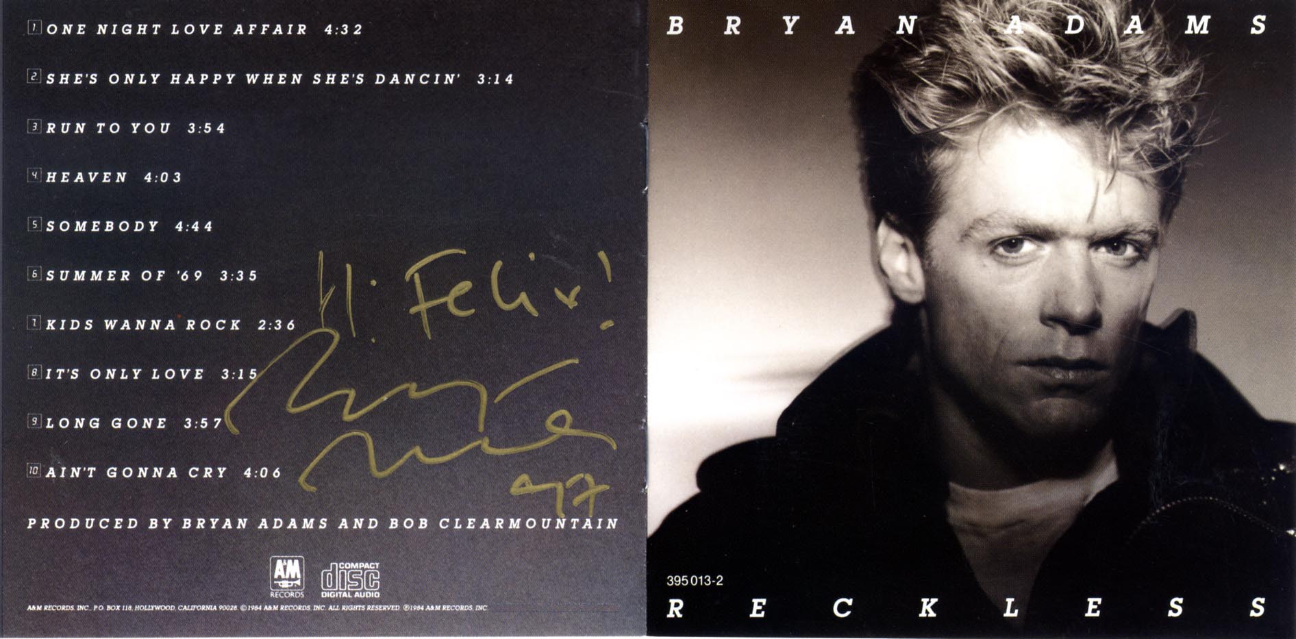 Bryan Adams Autograph Autogramm | ID 15922765431165