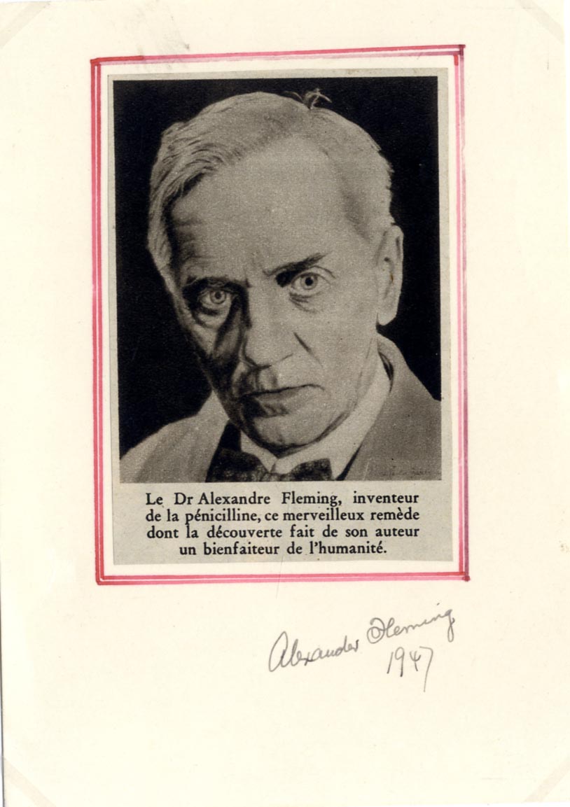 Alexander Fleming Autograph