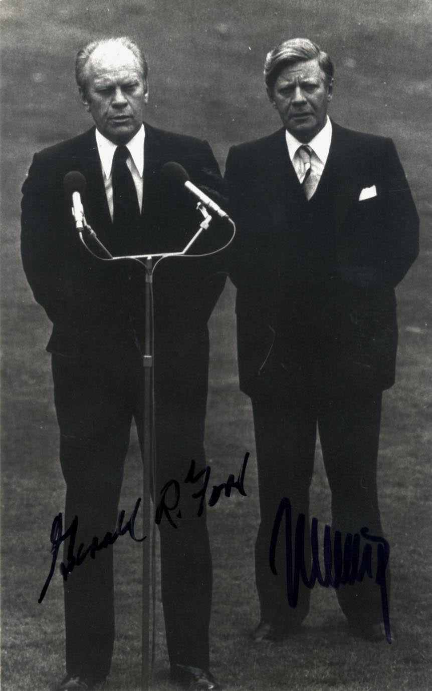 Gerald &amp; Helmut Ford &amp; Schmidt Autograph Autogramm | ID 15928472273277
