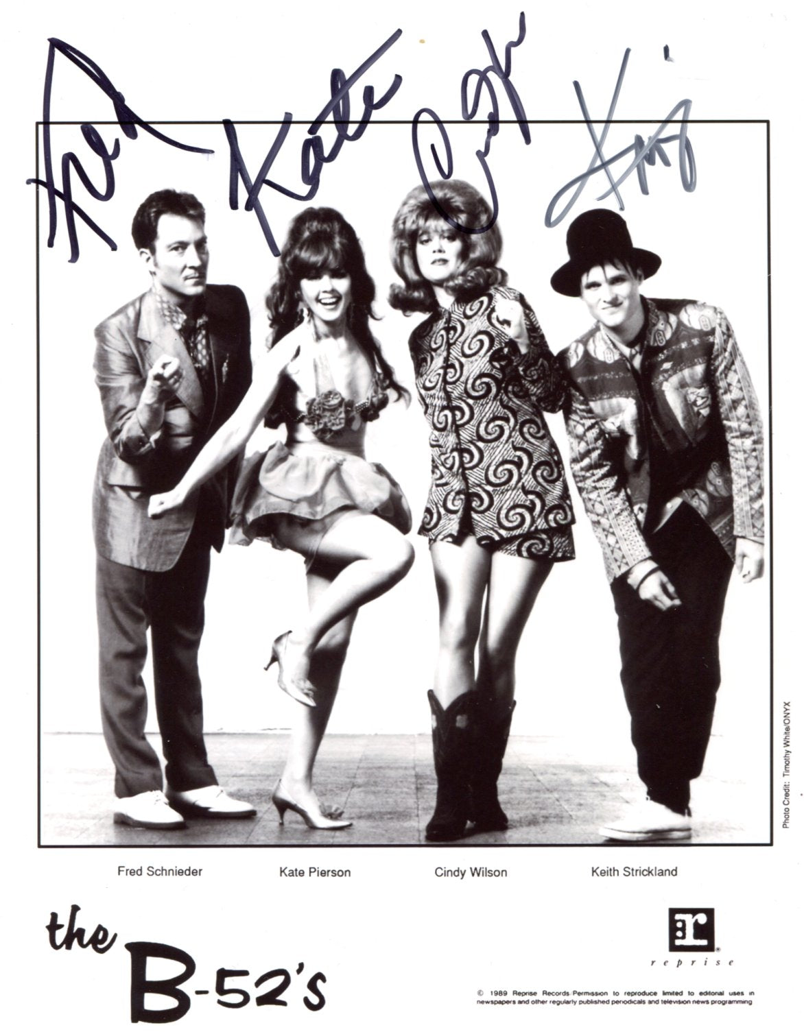 The B-52s (band) Autographs
