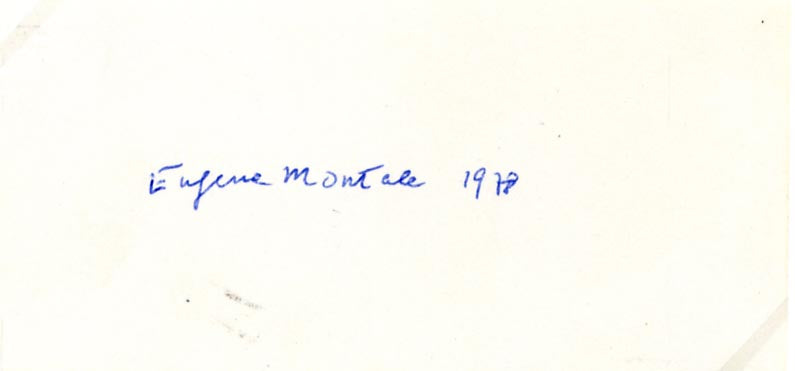 Eugenio Montale Autograph Autogramm | ID 15960832115069