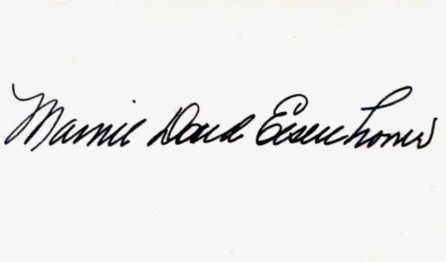 Mamie Geneva D Eisenhower Autograph Autogramm | ID 15961691226493