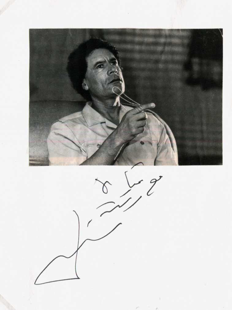 Muammar el Gaddafi Autograph Autogramm | ID 15961789071741