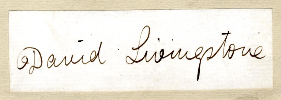 David Livingstone Autograph