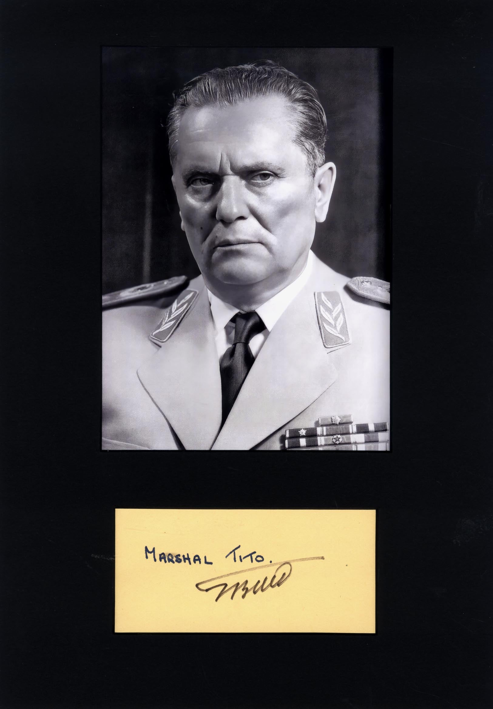 Josip Broz TITO Autograph Autogramm | ID 15969876509053