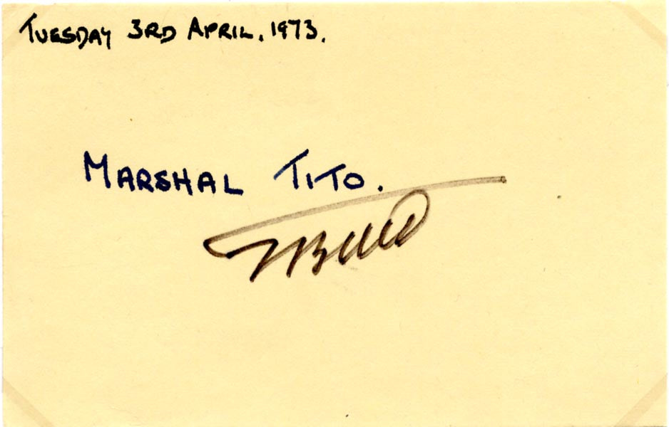 Josip Broz TITO Autograph Autogramm | ID 15969876509053