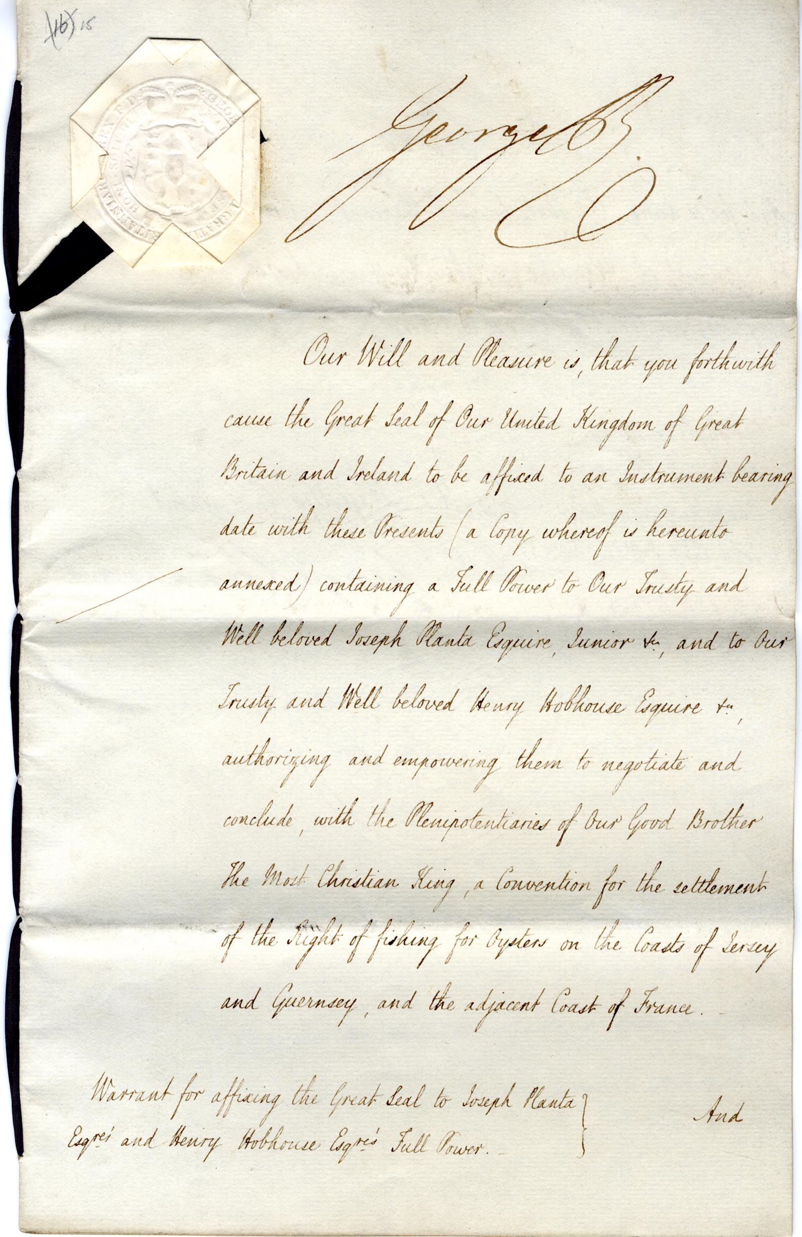 King George IV Autograph