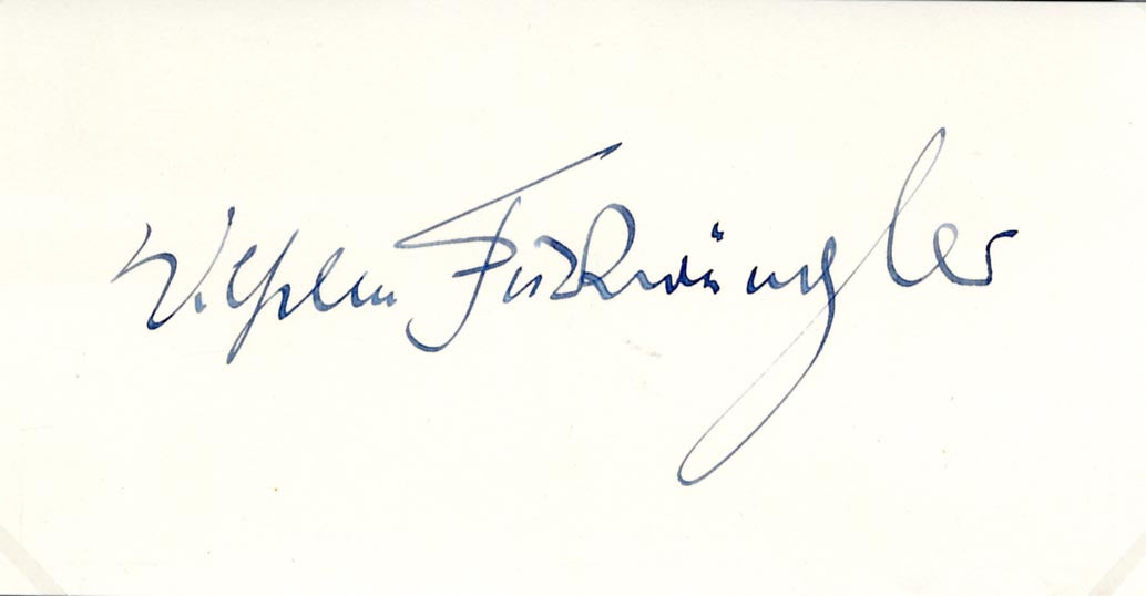 Wilhelm Furtwängler Autograph Autogramm | ID 15976891646333