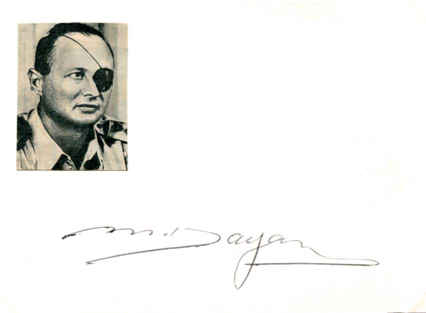 Moshe Dayan Autograph