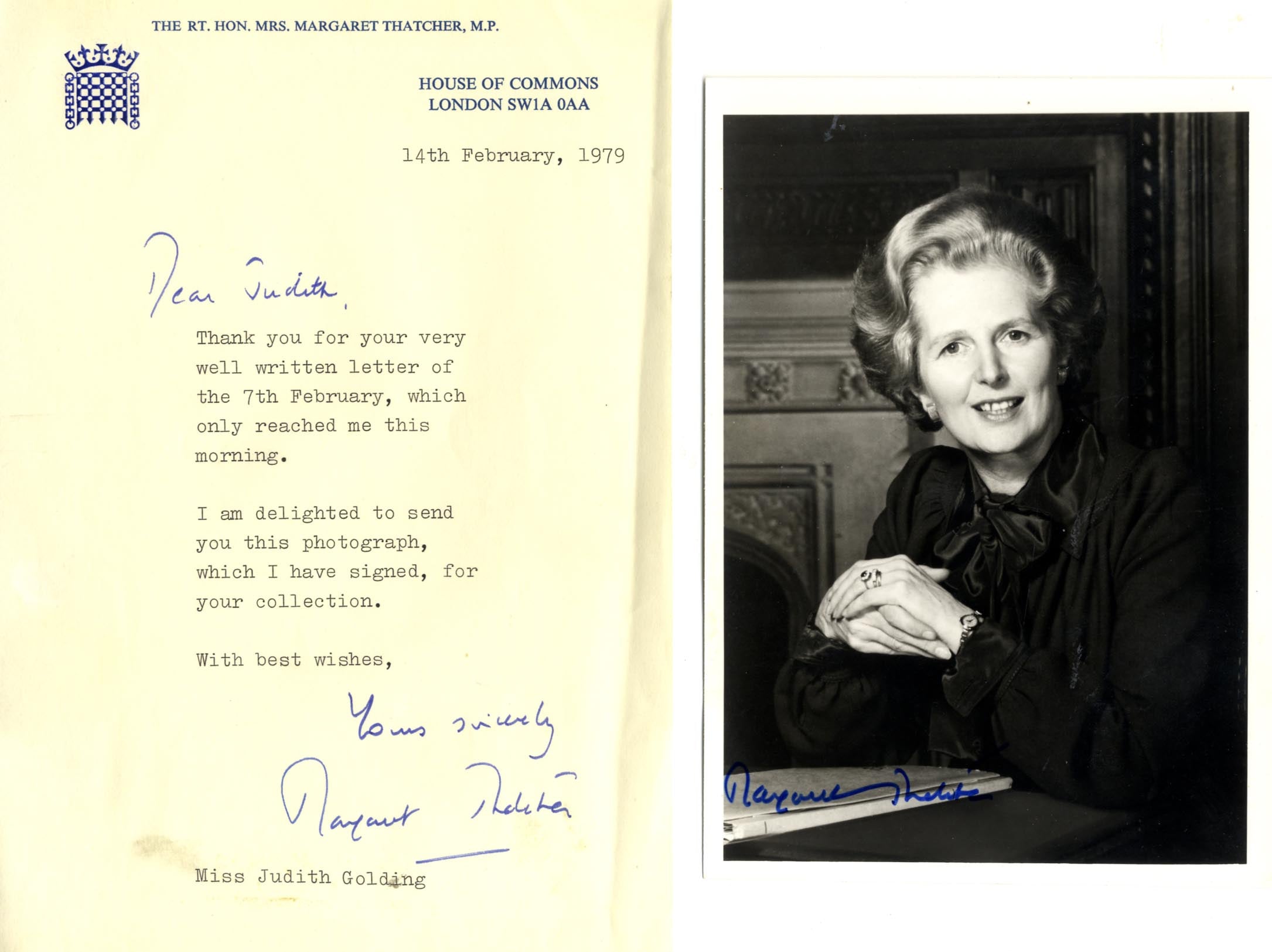 Margaret Thatcher Autographs