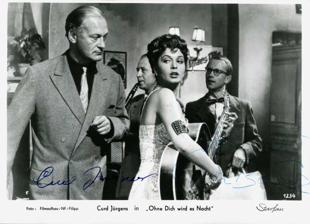 Curd Jürgens & Eva Bartok Autogramme