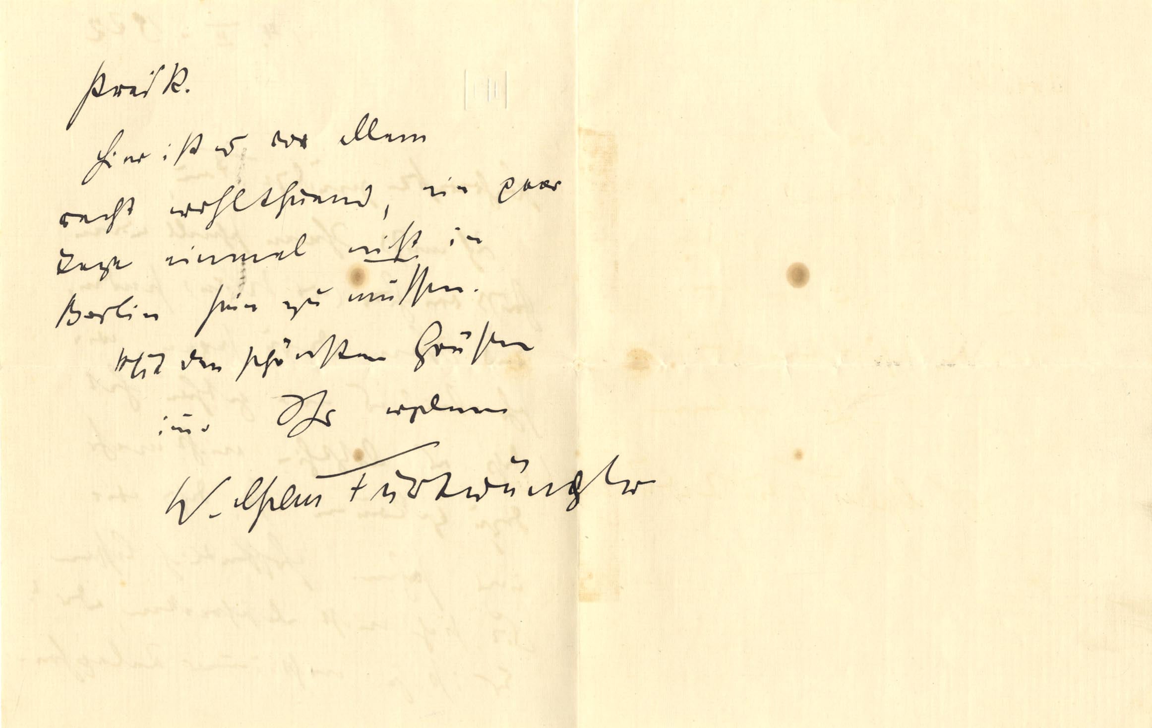 Wilhelm Furtwängler Autogramm