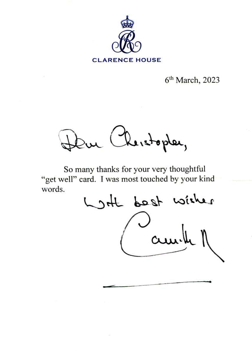 Queen Camilla Autogramm