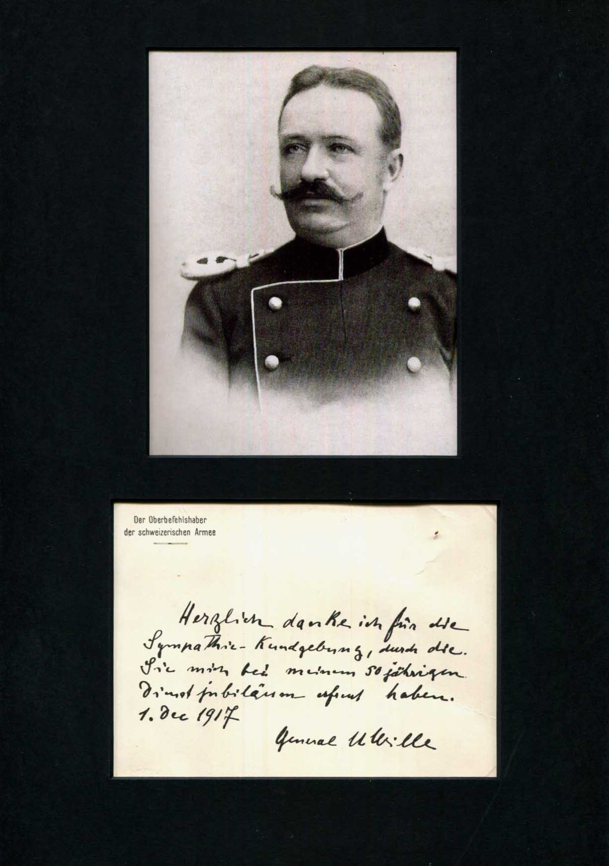Conrad Ulrich Sigmund Wille Autograph Autogramm | ID 16011727536509