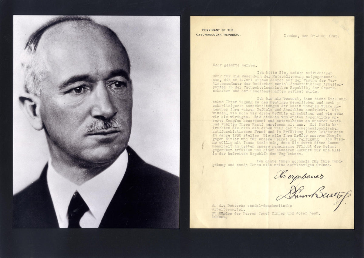 Edvard Benes Autograph Autogramm | ID 16011740971389