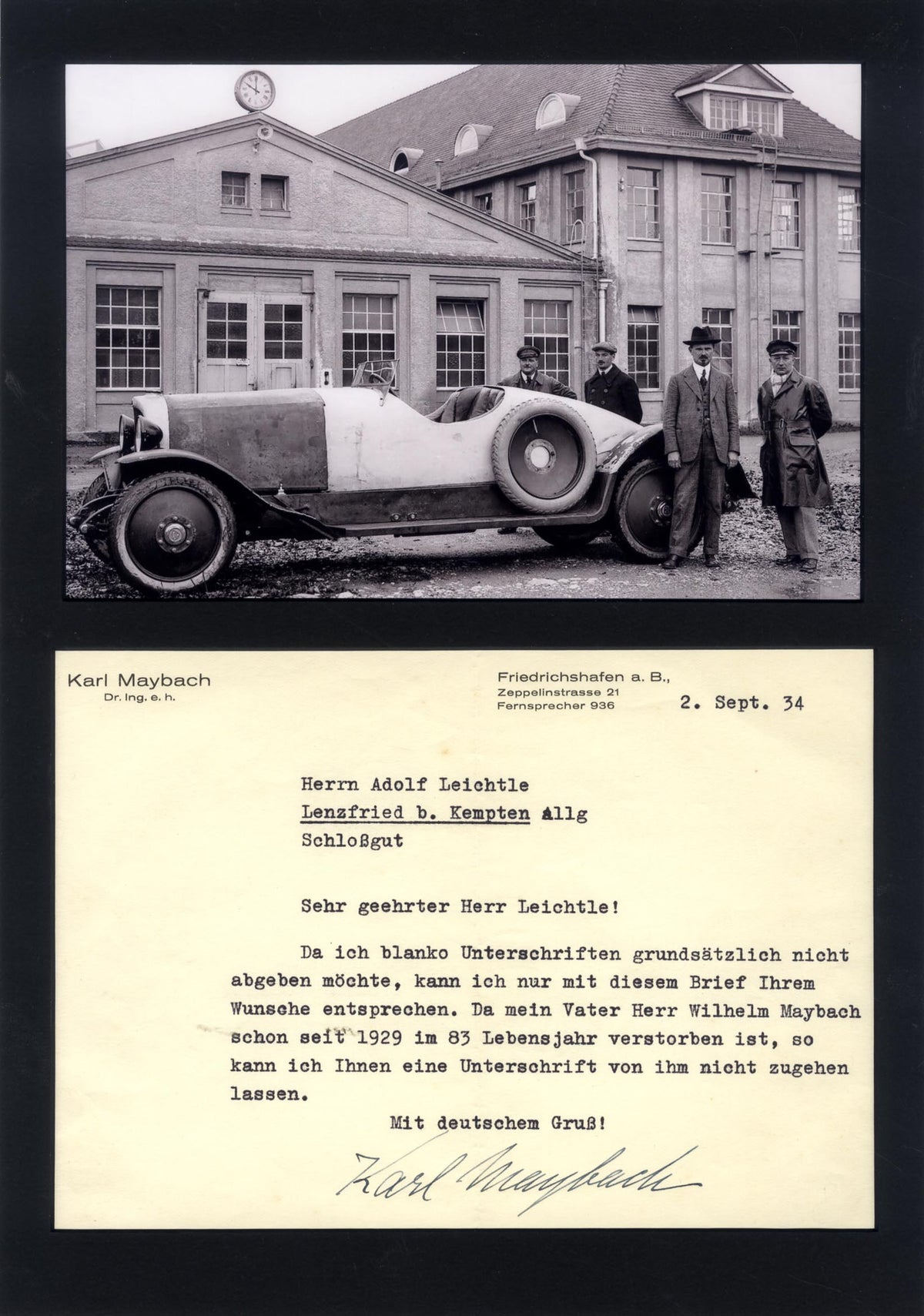 Karl Maybach Autograph Autogramm | ID 16016017195389