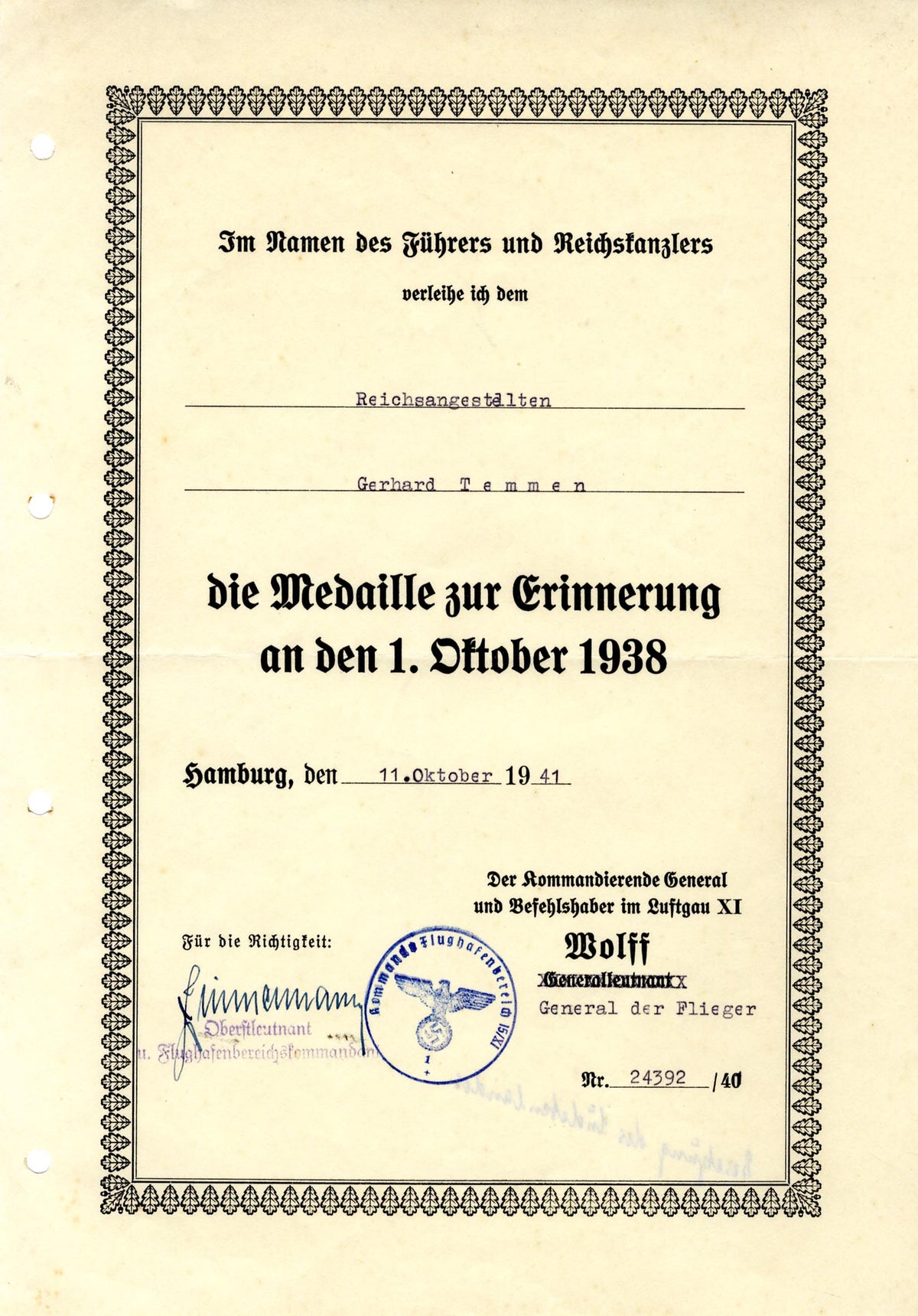 Ludwig Wolff Autograph Autogramm | ID 16022901981565