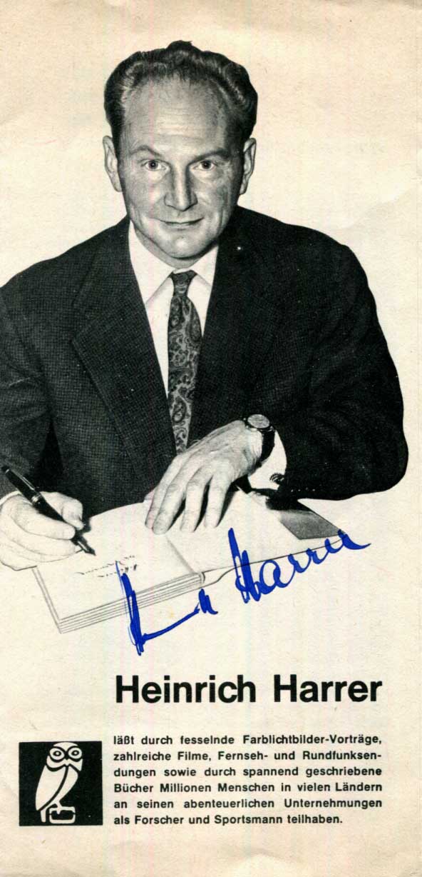 Heinrich Harrer Autograph Autogramm | ID 16024473895293