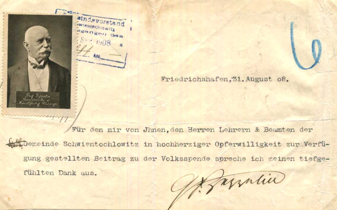 Graf Ferdinand Zeppelin Autograph Autogramm | ID 16024631837053