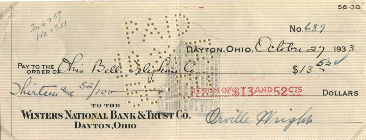 Orville Wright Autograph Autogramm | ID 16024649630077