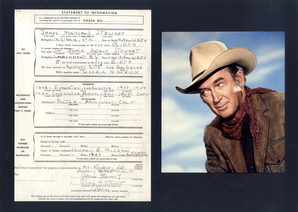 James Stewart Autograph Autogramm | ID 16025796149629