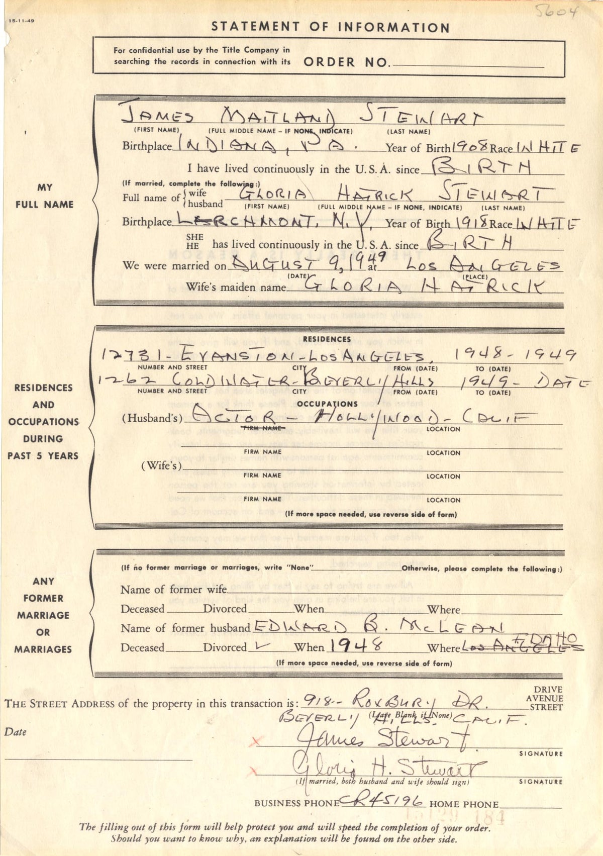 James Stewart Autograph Autogramm | ID 16025796149629