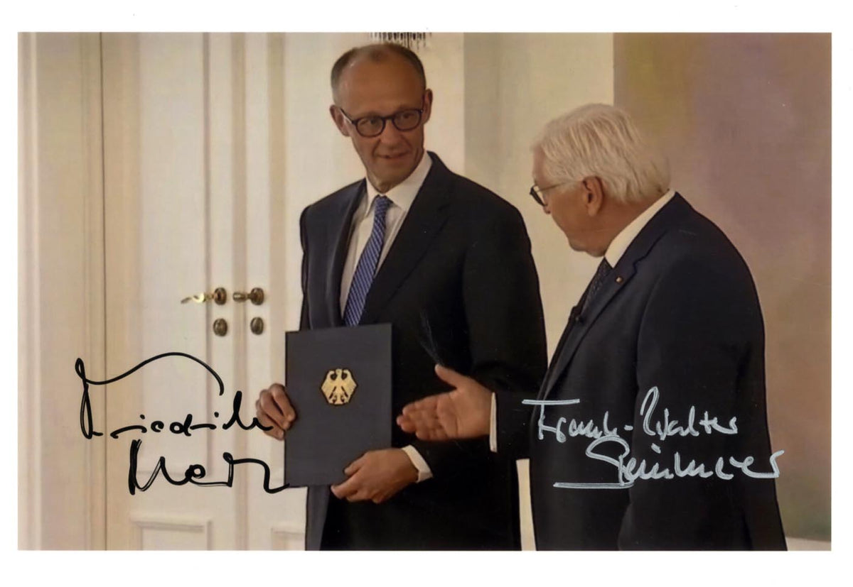 Friedrich Merz & Frank-Walter Steinmeier Autographs