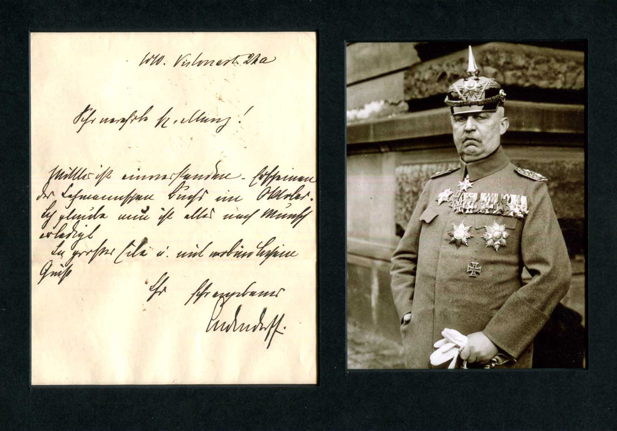 Erich Ludendorff Autogramm