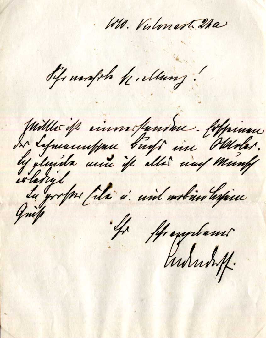 Erich Ludendorff Autogramm