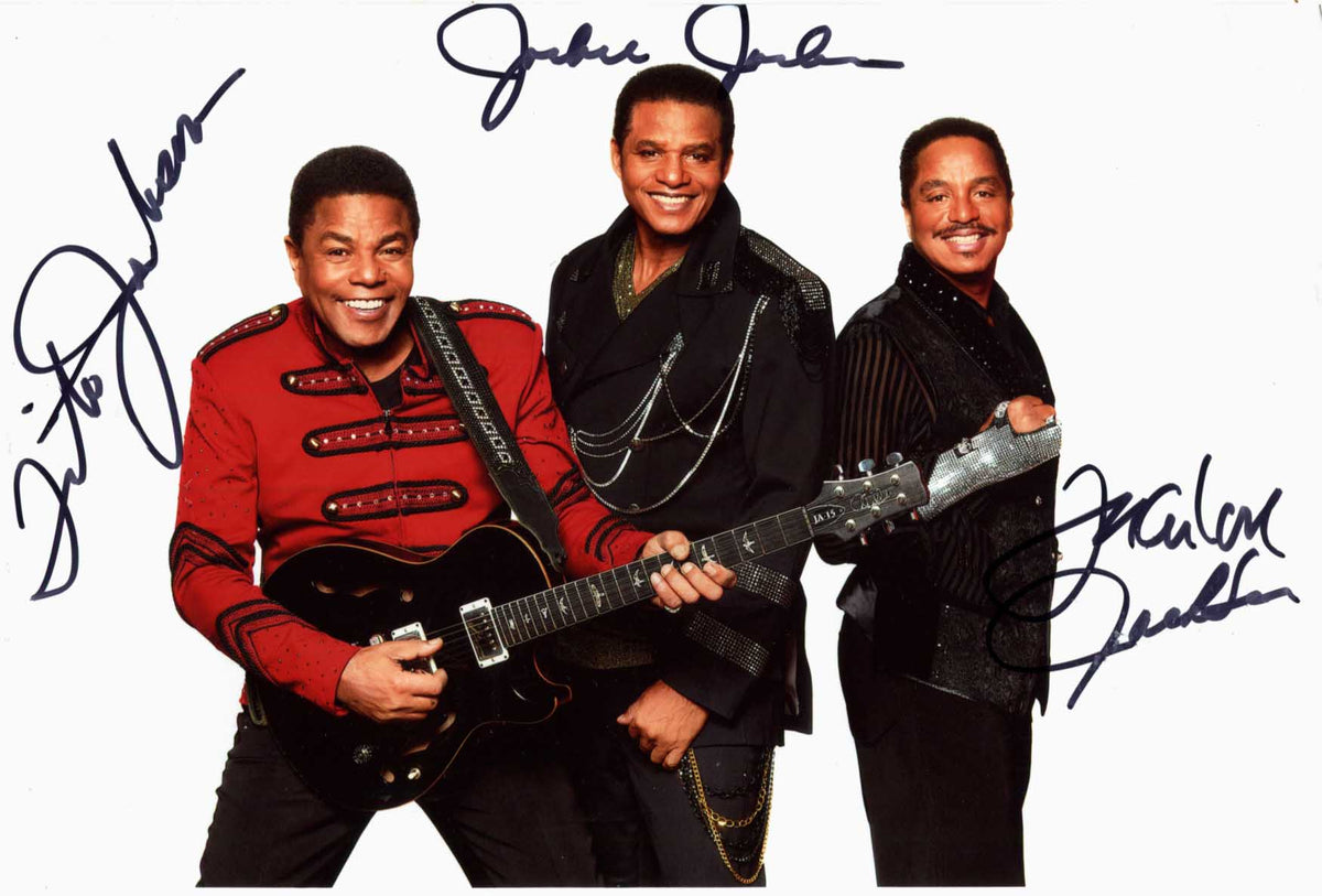 Tito &amp; Jackie &amp; Marlon Jackson Autograph Autogramm | ID 16046301806973