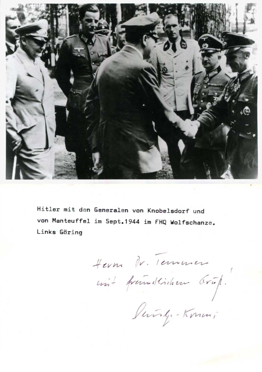 Richard Schulze-Kossens Autograph