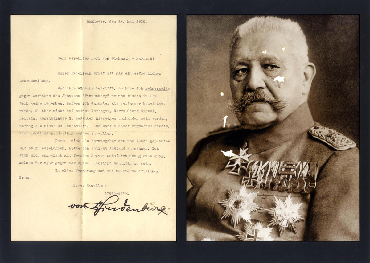 Paul von Hindenburg Autograph