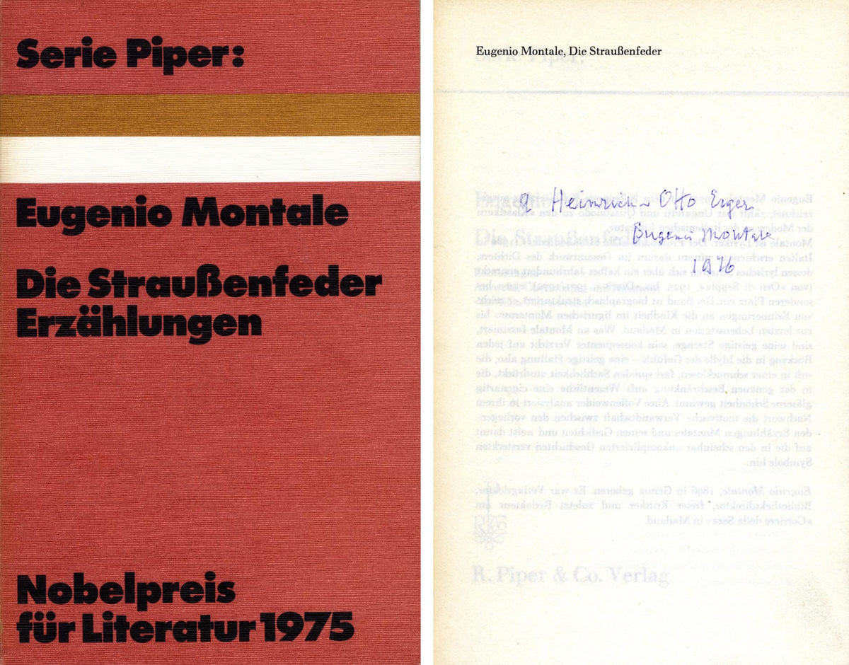 Eugenio Montale Autograph Autogramm | ID 16049904550269