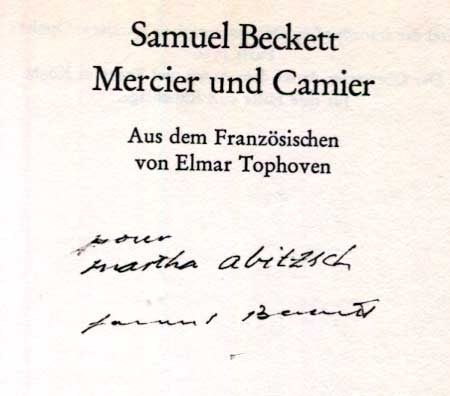 Samuel Beckett Autograph