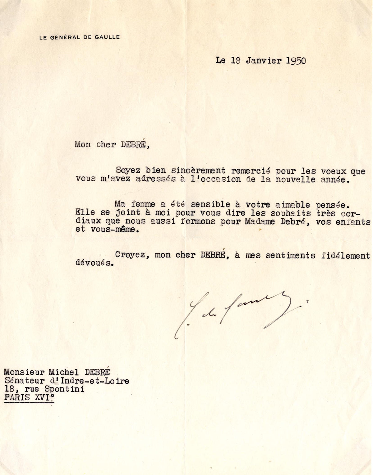 Charles de Gaulle Autogramm