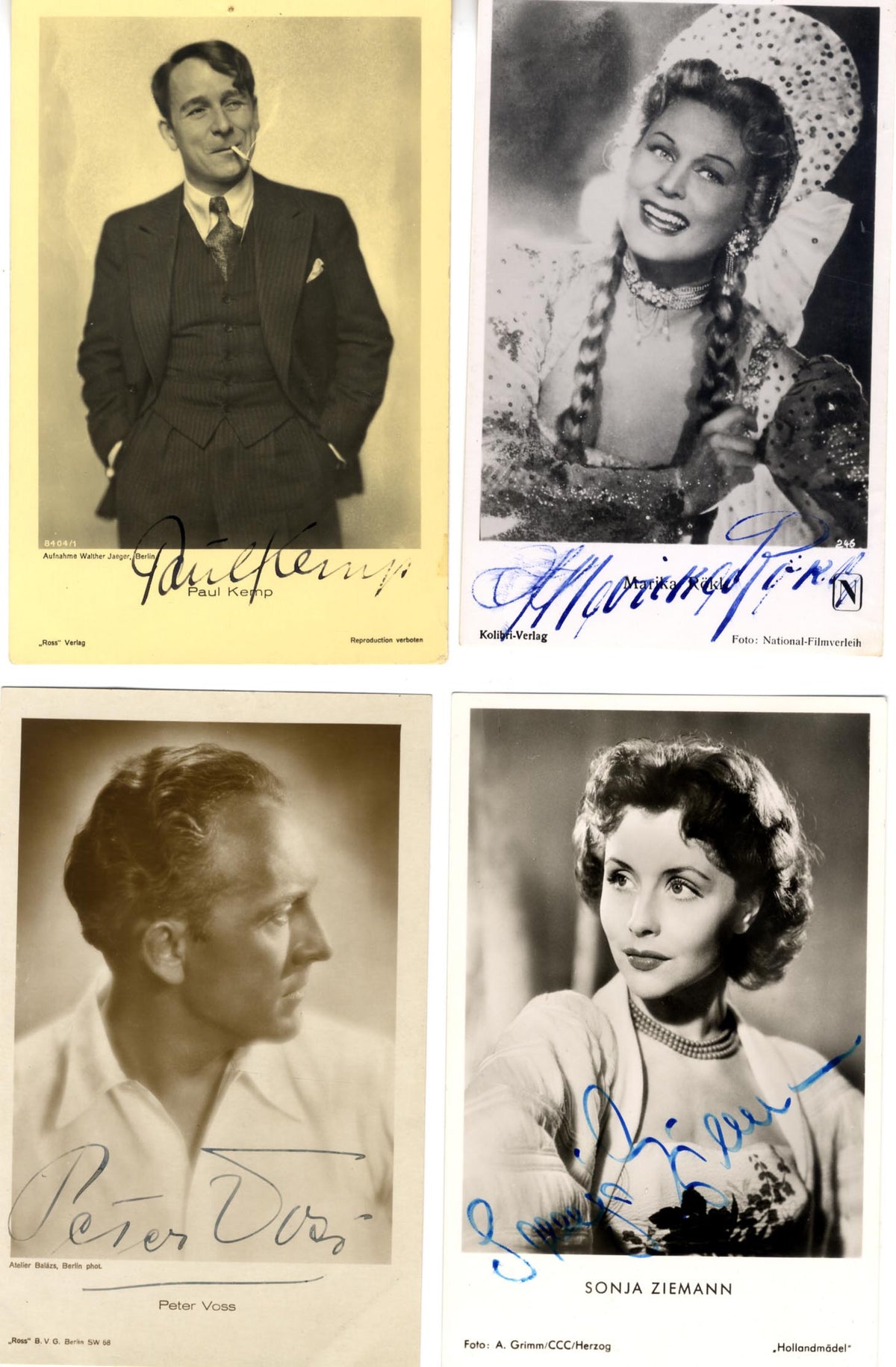 German Vintage Film Autographs